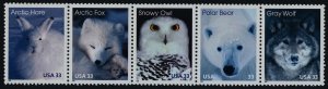 USA 3292a MNH Arctic Animals, Owl, Fox, Hare, Polar Bear, Gray Wolf