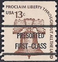 #1618VA 13 cent Liberty Bell, Coil mint OG NH VF-XF