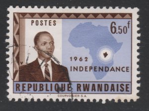 Rwanda 6 Gregoire Kayibanda and Map of Africa 1962