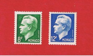 Monaco #255-256  MVFLH OG   Rainier lll   Free S/H