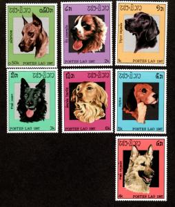 Laos # 774-780 Mint Dogs!