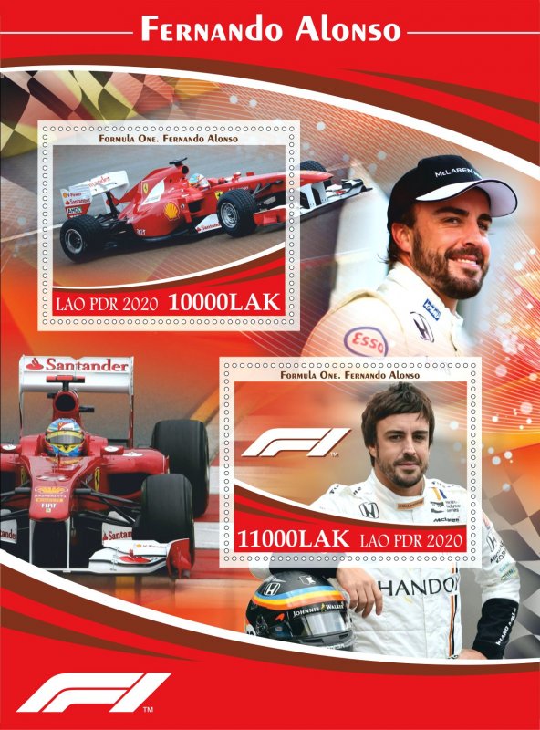 Formula Fernando Alonso 2020 year 1+1 sheets perf