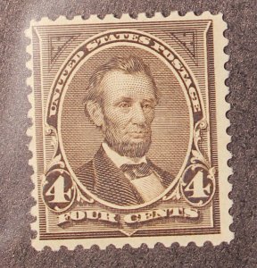 Half Cat - Scott 254 4 Cents Lincoln MNH SCV - $600.00