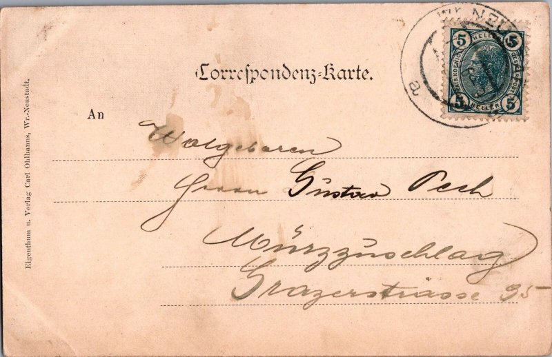 Kollanitschgasse, Neustadt, Austria Street Scene Horse drawn wagon vintage ZAYIX