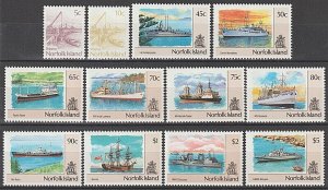 EDSROOM-11124 Norfolk Island 479-90 MNH 1990-91 Ships CV$22.40