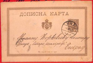 aa1524 - SERBIA - POSTAL HISTORY - STATIONERY CARD # P28 from NIS 1889-