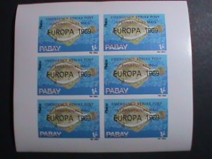 PABAY 1969 -EUROPA- EMERGENCY STRIKE POST-INTERNATIONAL MAIL-RARE-IMPERF-MNH