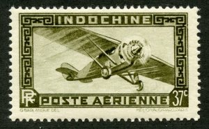 Indo-China Scott C10 MNHOG - 1938 Airplane Air Post Issue