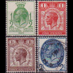 G.B. 1929 - Scott# 205-8 UPU Mixed Set of 4 LH