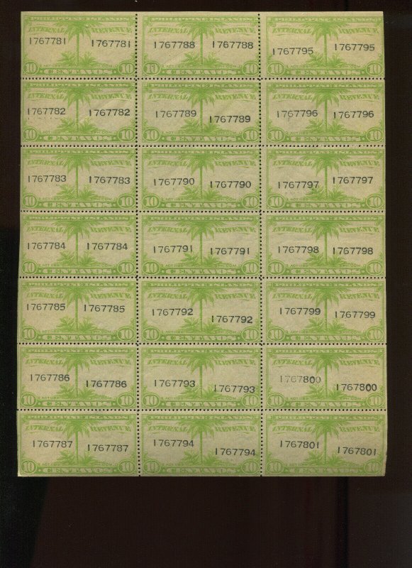 LOT OF 12 Philippines PI W-614//W-625 Perf 10 REVENUE MINT SHEETS NH CV $290++