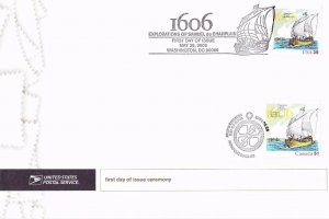 USPS 1st Day Ceremony Program #4073 Samuel de Champlain Jt Issue Canada 2006