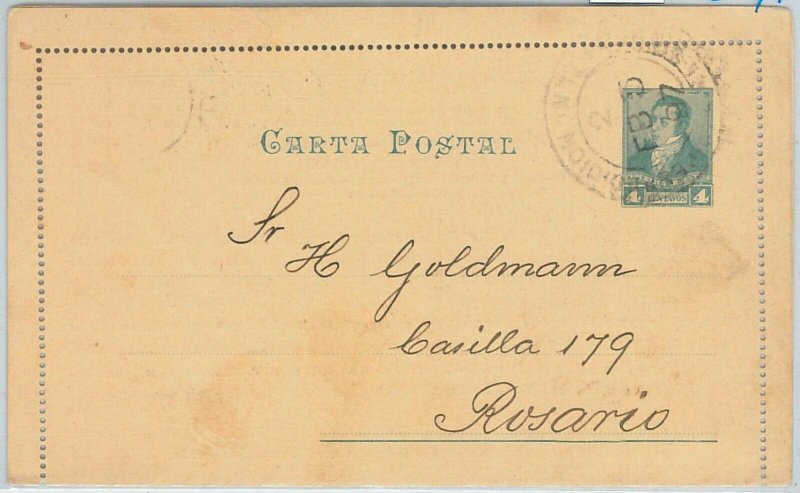 65361- ARGENTINA - Postal History - STATIONERY LETTER CARD 1897
