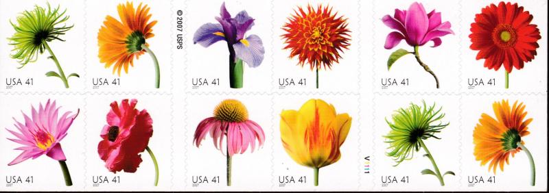 United States 2007 Beautiful Blooms Stamp Booklet VF/NH