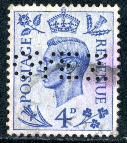 GREAT BRITAIN - SC #241 - USED PERFIN - 1938 - Item GB102NS3