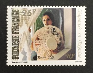 French Polynesia 1983 #381, Traditional Hats, MNH.