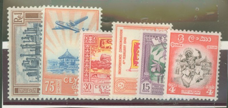 Ceylon #307-12  Single (Complete Set)