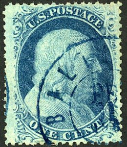 U.S. #24 USED BLUE CANCEL