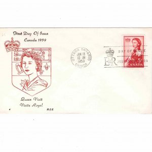 Canada 1959 FDC Sc 386 Royal Visit H&E Cachet First Day Cover