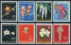 Thailand 477-484,hinged.Michel 493-500. Orchids 1967.Ascocentrum curvifolium,