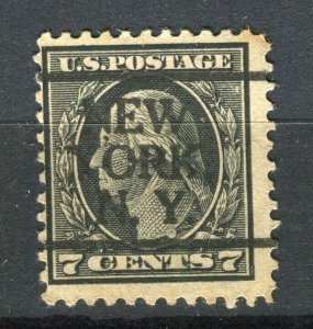 USA; Early 1900s Presidential series fine used 7c. PRE-CANCEL issue