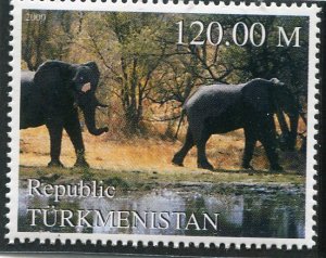 Turkmenistan 2000 ELEPHANTS 1 value Perforated Mint (NH)