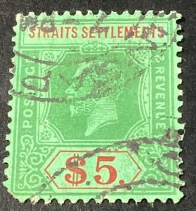 Straits Settlements #167 $5 1915 King George V