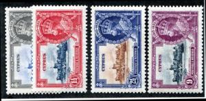 Cyprus 136-139 Mint NH(except 137) KGV 1935 silver jubilee