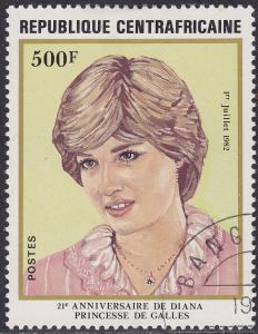 Central African Republic 519 Princess Diana 1982