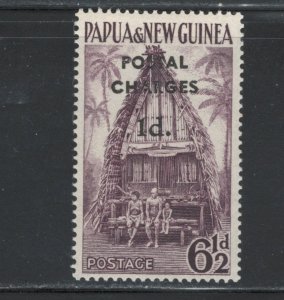 Papua New Guinea 1960 Postage Due Surcharge 1p Scott # J1 MNH