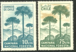 CHILE 1967 REFORESTATION CAMPAIGN Set Sc 363, C274 MNH