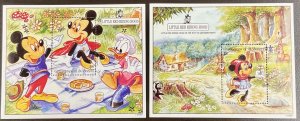 St Vincent Grenadines 2 Disney Little Red Riding Hood Souvenir Sheets 1992