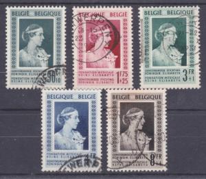 Belgium Sc B498-B502 used 1951 Queen Elisabeth Medical Foundation cplt