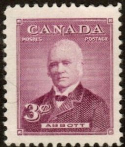 Canada 318 - Mint-H - 3c Sir J. Abbott (1952)