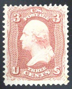 Scott #65 - VF - 3c Rose - Washington - NG - 1861