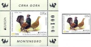 MONTENEGRO 2019 - (BLOCK+BRIEFMARKE MENGE) EUROPA CEPT (GANS), MNH