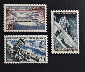 France Sc# 807-809 MVLH 1956 Complete Set of 3