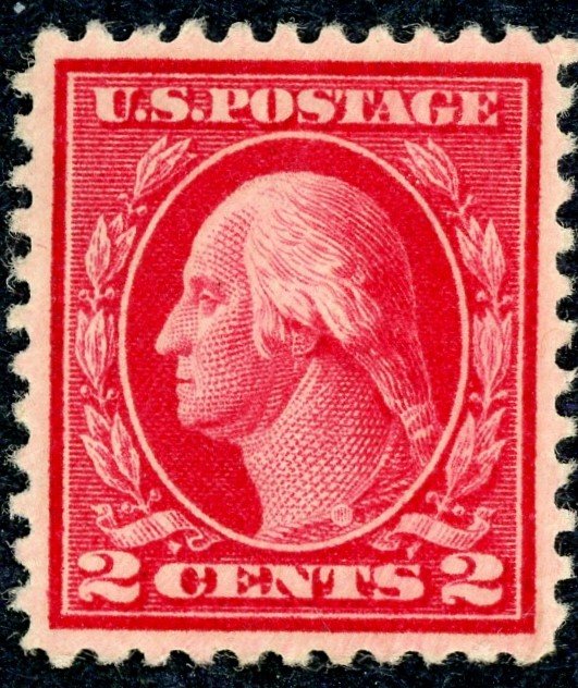 #499 – 1917 2c Washington, rose, type I.  MLH No Gum