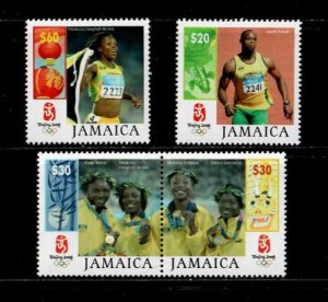 Jamaica 2008 - Beijing Olympics Sports Sprint - Set of 4 Stamps - MNH