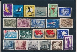 D387245 Romania Nice selection of VFU Used stamps