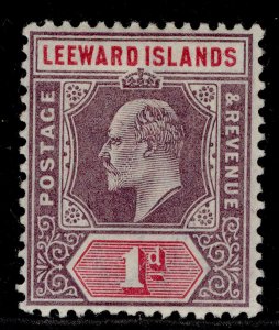 LEEWARD ISLANDS EDVII SG21, 1d dull purple & carmine, M MINT. Cat £11. 