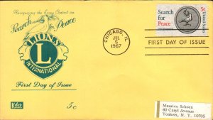 #1326 Search for Peace - Lions Kolor Kover FDC