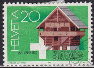 Switzerland 694 USED 1981 Granary, Kiesen 20c