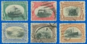 US SCOTT #294-#299 PAN-AMERICAN Set, Used-Fine, No Noted Faults, SCV $119 (SK)