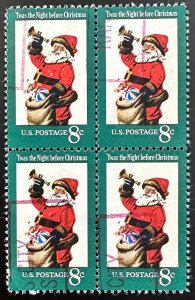 US #1472 Used Block of 4 - 8c Christmas 1972 [BB327]