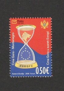 MONTENEGRO - MNH STAMP - MONTENEGRO MEETS EUROPE  - 2008.