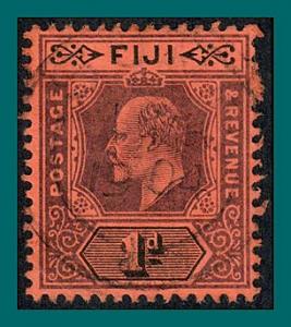 Fiji 1903 King Edward VII, 1d used  #60,SG105