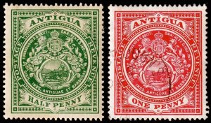 Antigua Scott 31-32 (1908) Mint/Used H VF, CV $8.00 C