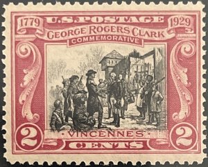 Scott #651 1928 2¢ George Rogers Clark MNH OG