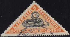 Liberia - 1921 - Scott #F23 - used - Gabon Viper