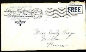 USA cover- #9200-FREE[preprinted] on military cover-Keesler Field